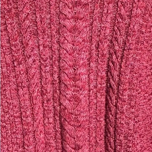 GAP Women's Pink Cable Knit Pullover Sweater Size M Casual Fall - Picture 8 of 13